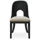 Set of 2 Rowanbeck Art Deco Contemporary Dining Chair Kitchen Side Chair Solid Frame Black – GTU-D821-01 alternate view 6