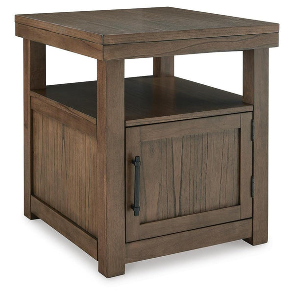 Everyday Acacia Rectangular End Table, with Open Shelf, Brown Finish, for Living Room – alternate view 3