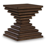 Modern Oak Square End Table, Warm Brown Finish, for Living Room – alternate view 3