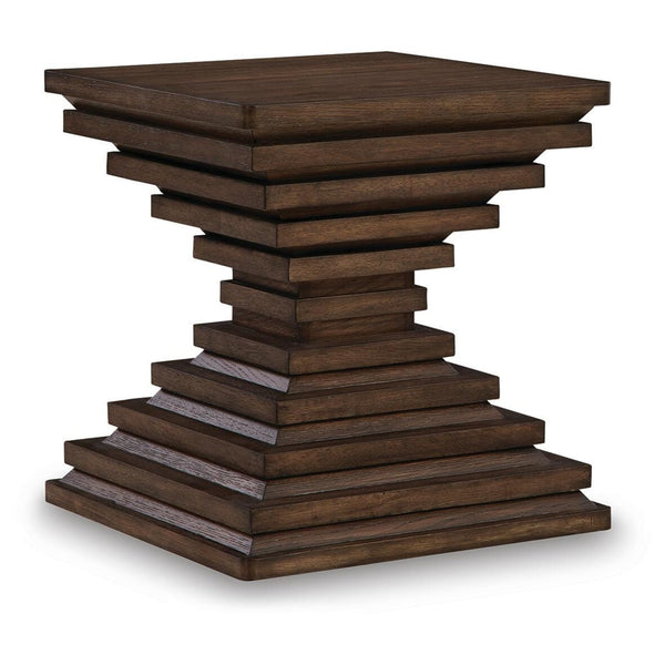 Modern Oak Square End Table, Warm Brown Finish, for Living Room – alternate view 3