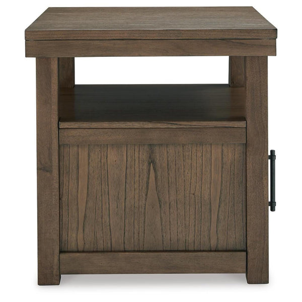 Everyday Acacia Rectangular End Table, with Open Shelf, Brown Finish, for Living Room – alternate view 6