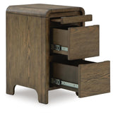 Sleek Engineered Wood Rectangular Accent Table, with Storage Drawers, Brown Finish, for Living Room – alternate view 8