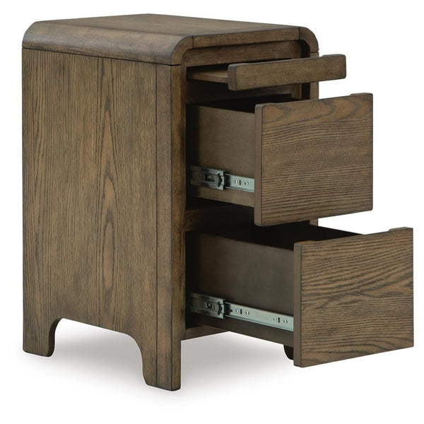 Sleek Engineered Wood Rectangular Accent Table, with Storage Drawers, Brown Finish, for Living Room – alternate view 8