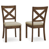 Set of 2 Moriville Traditional Glam Dining Chair Kitchen Side Chair Solid Frame Gray – alternate view 2
