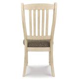 Set of 2 Bolanburg Farmhouse Traditional Dining Chair Kitchen Side Chair Solid Frame Antique White Brown – alternate view 3