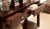 Modern Dark Brown Wood Rectangular Cocktail Living Room Coffee Table and Shelf Drawers – alternate view 2