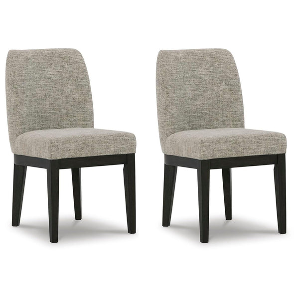 GTU Furniture Set of 2 Burkhaus Contemporary Sleek Dining Chair Kitchen Side Chair Solid Frame Dark Brown