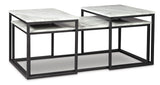 Contemporary Engineered Wood Rectangular 3-Piece Coffee Table Set, Cocktail Table with 2 Matching End – alternate view 3