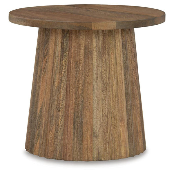 Modern Wood Square Accent Table, Natural Finish, for Living Room – alternate view 2