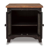 Relaxed Pine Rectangular End Table, with Open Shelf, Black / Brown Finish, for Living Room – alternate view 5