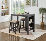 GTU Amazon B0CW5YR68X PT03 • GTU-3410C/15C — GTU Furniture 3/5PC Wood Counter Height Bar/Dining Set with Backless Barstools — 2PC-Grey-Barstools Only