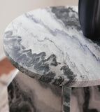 Modern Marble Square Accent Table, Black / White / Taupe Finish, for Living Room – alternate view 5