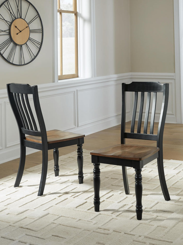 Set of 2 Clorazi Farmhouse Vintage Dining Chair Kitchen Side Chair Solid Frame White Brown – product view