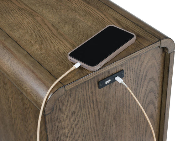 Sleek Engineered Wood Rectangular Accent Table, with Storage Drawers, Brown Finish, for Living Room – alternate view 6