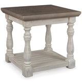 Everyday Pine Rectangular End Table, with Open Shelf, Gray / White Finish, for Living Room – alternate view 6