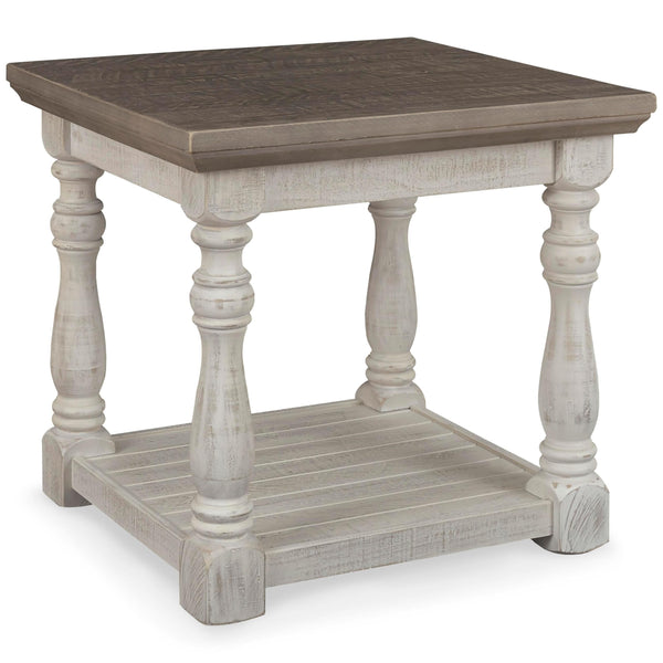 Everyday Pine Rectangular End Table, with Open Shelf, Gray / White Finish, for Living Room – alternate view 6