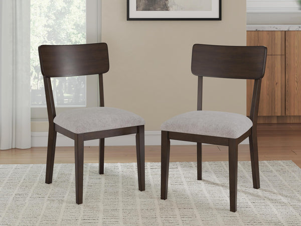 Set of 2 Mallenette Retro Traditional Dining Chair Kitchen Side Chair Solid Frame Merlot Red – product view