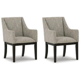 Set of 2 Burkhaus Contemporary Sleek Dining Chair Kitchen Side Chair Solid Frame Dark Brown – GTU-D984-01A alternate view 2