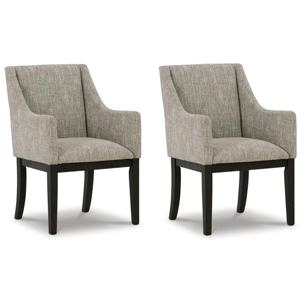 GTU Furniture Set of 2 Burkhaus Contemporary Sleek Dining Chair Kitchen Side Chair Solid Frame Dark Brown