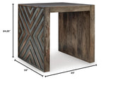 Relaxed Mango Wood Square End Table, Brown Finish, for Living Room – alternate view 2