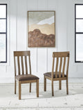 Set of 2 Urbinforte Contemporary Dining Chair Kitchen Side Chair Solid Frame Light Brown – alternate view 2