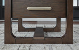 Sleek Wood Square End Table, with Storage Drawer, Dark Brown Finish, for Living Room – alternate view 4