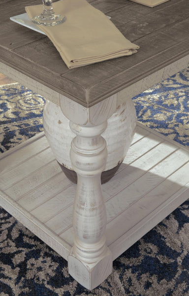 Everyday Pine Rectangular End Table, with Open Shelf, Gray / White Finish, for Living Room – alternate view 5