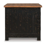Relaxed Pine Rectangular End Table, with Open Shelf, Black / Brown Finish, for Living Room – alternate view 6
