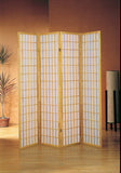 GTU Amazon B07PPBQ35G PT04 • GTU-3420N-4 — Japanese Style 4 Panels Wood Shoji Room Divider Screen Oriental for Home/Office — Natural