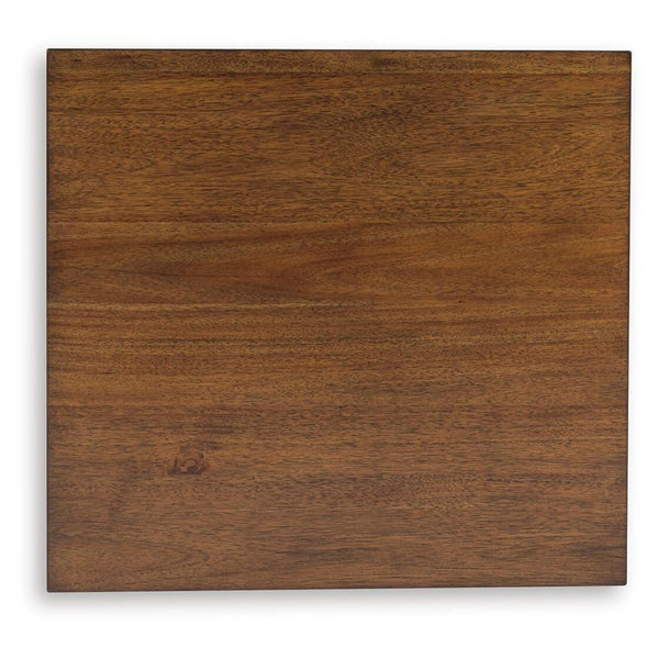 Classic Engineered Wood Rectangular End Table, with Open Shelf, Brown Finish, for Living Room – alternate view 5