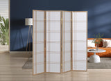 GTU Furniture Japanese Style 4 Panels Wood Shoji Room Divider Screen Oriental for Home/Office – Gold product view