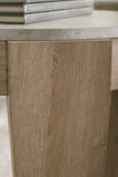 Casual MDF Round 3-Piece Coffee Table Set, Cocktail Table with 2 Matching End Tables, Light Brown Finish – alternate view 2