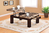 Brown Faux Stone Pattern Top w / Drawer Table – alternate view 4
