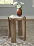 Modern Marble Square Accent Table, Gray / White / Brown Finish, for Living Room – product view