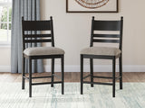 Set of 2 Wood Adjustable Height Bar Stools, Cushioned, Color Collection – alternate view 7