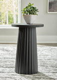 Sleek Wood Square Accent Table, Black Finish, for Living Room – product view