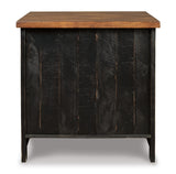 Relaxed Pine Rectangular End Table, with Open Shelf, Black / Brown Finish, for Living Room – alternate view 7