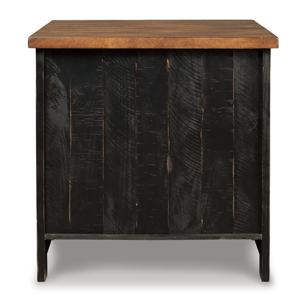 Relaxed Pine Rectangular End Table, with Open Shelf, Black / Brown Finish, for Living Room – alternate view 7