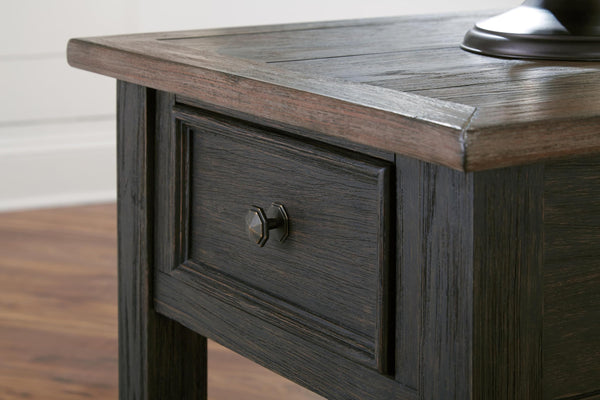 Everyday Engineered Wood Rectangular End Table, with Storage Drawer, Grayish Brown / Black Finish, – alternate view 6