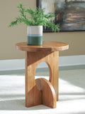 Modern Acacia Square Accent Table, Brown Finish, for Living Room – product view