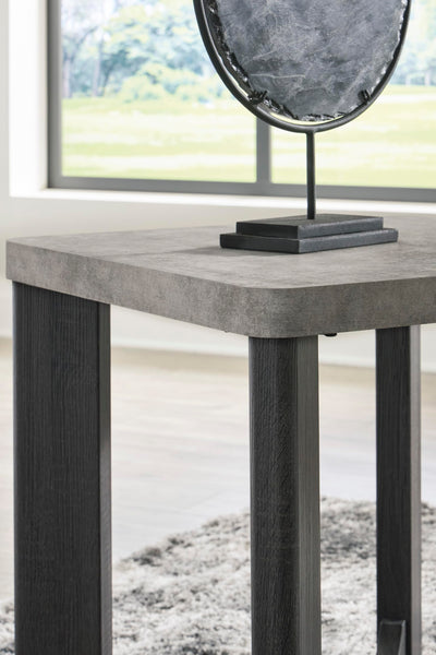 Contemporary MDF Square 3-Piece Coffee Table Set, Cocktail Table with 2 Matching End Tables, Two-Tone Gray – alternate view 4