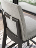 Set of 2 Dark Grayish Brown Wood Adjustable Height Bar Stools with Levelers – alternate view 7