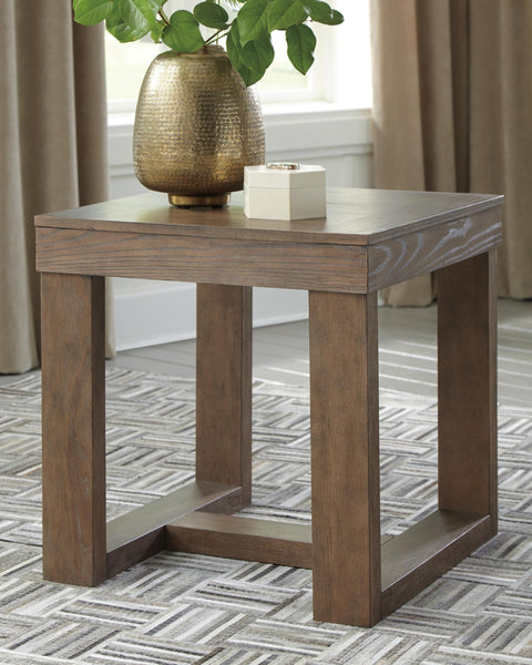 Sleek Ash Wood Square End Table, Gray Finish, for Living Room – alternate view 6