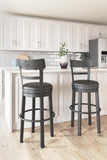 Bar Height Swivel Bar Stools, Color Collection, Kitchen Island Stool, Pub — Black