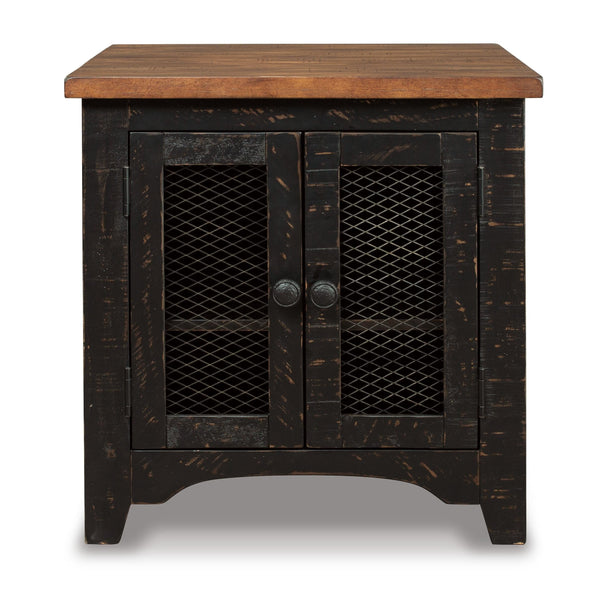 Relaxed Pine Rectangular End Table, with Open Shelf, Black / Brown Finish, for Living Room – alternate view 4