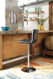Set of 2 Black / Chrome Faux Leather Adjustable Height Swivel Bar Stools, Pub – alternate view 6