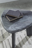 Contemporary MDF Rectangular 3-Piece Coffee Table Set, Cocktail Table with 2 Matching End Tables, Gray – alternate view 7