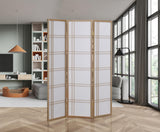 GTU Furniture Japanese Style 3 Panels Wood Shoji Room Divider Screen Oriental for Home/Office – Gold product view