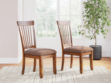 Set of 2 Berringer Traditional Rustic Dining Chair Kitchen Side Chair Solid Frame Rustic Brown – alternate view 2