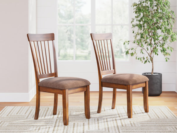 Set of 2 Berringer Traditional Rustic Dining Chair Kitchen Side Chair Solid Frame Rustic Brown – alternate view 2